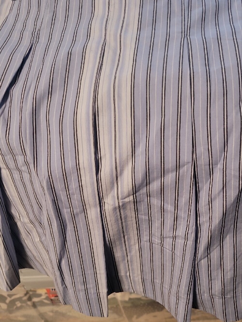 Maeve Anthropologie Blue and White Striped Skater Skirt - Picture 5 of 8